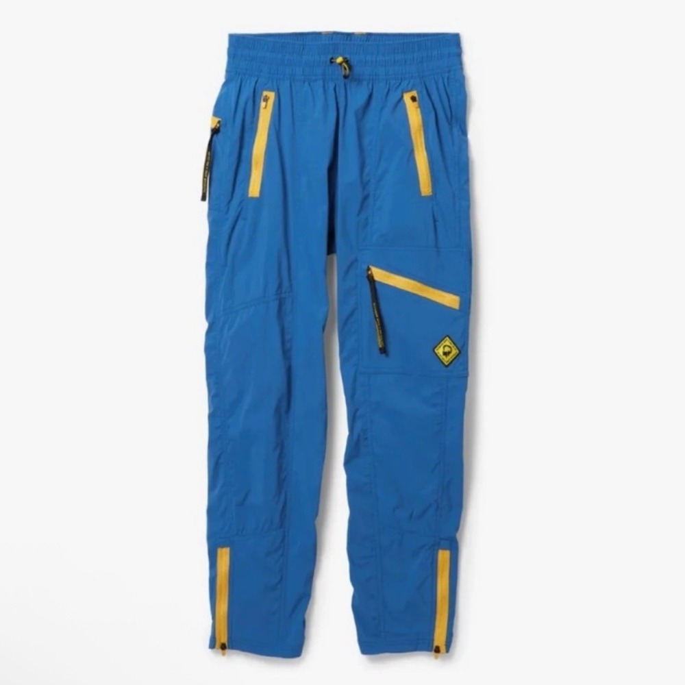 Rei Co-op x Outdoor Women's Afro Trail Hiking Pants Blue Yellow 8 Petite